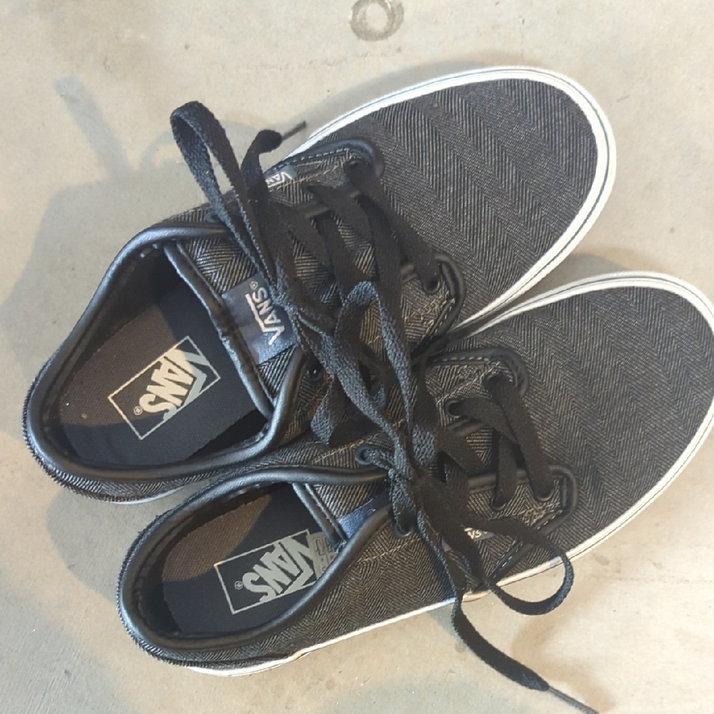 VANS Off The Wall Youth Gray‎ Skate Sneakers Unisex Size 3.5